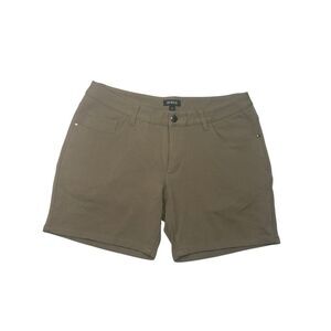 St33le Steele Stretch Knit Casual Shorts Men's 32 Tan Khaki 5 inch Inseam